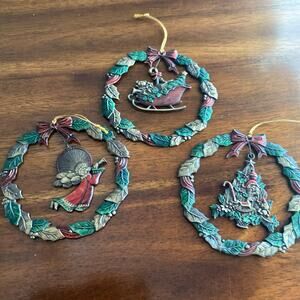 3 Vintage Russ Berry Heirloom Collection Ornaments